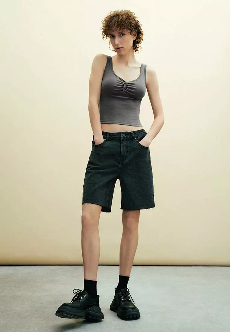 V-Neck Mini Length Tank Tops