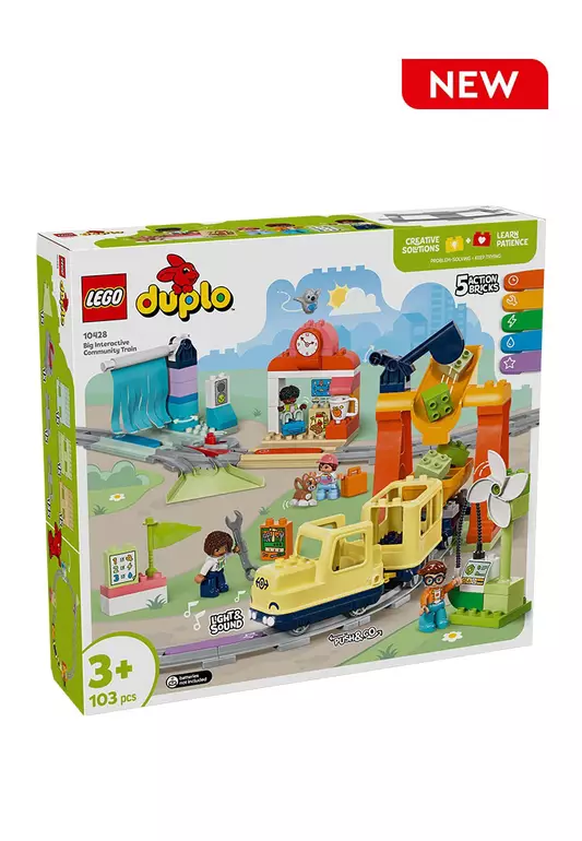 DUPLO 10428 Big Interactive Community Train, Age 3+, Building Blocks, 2025 (103pcs)