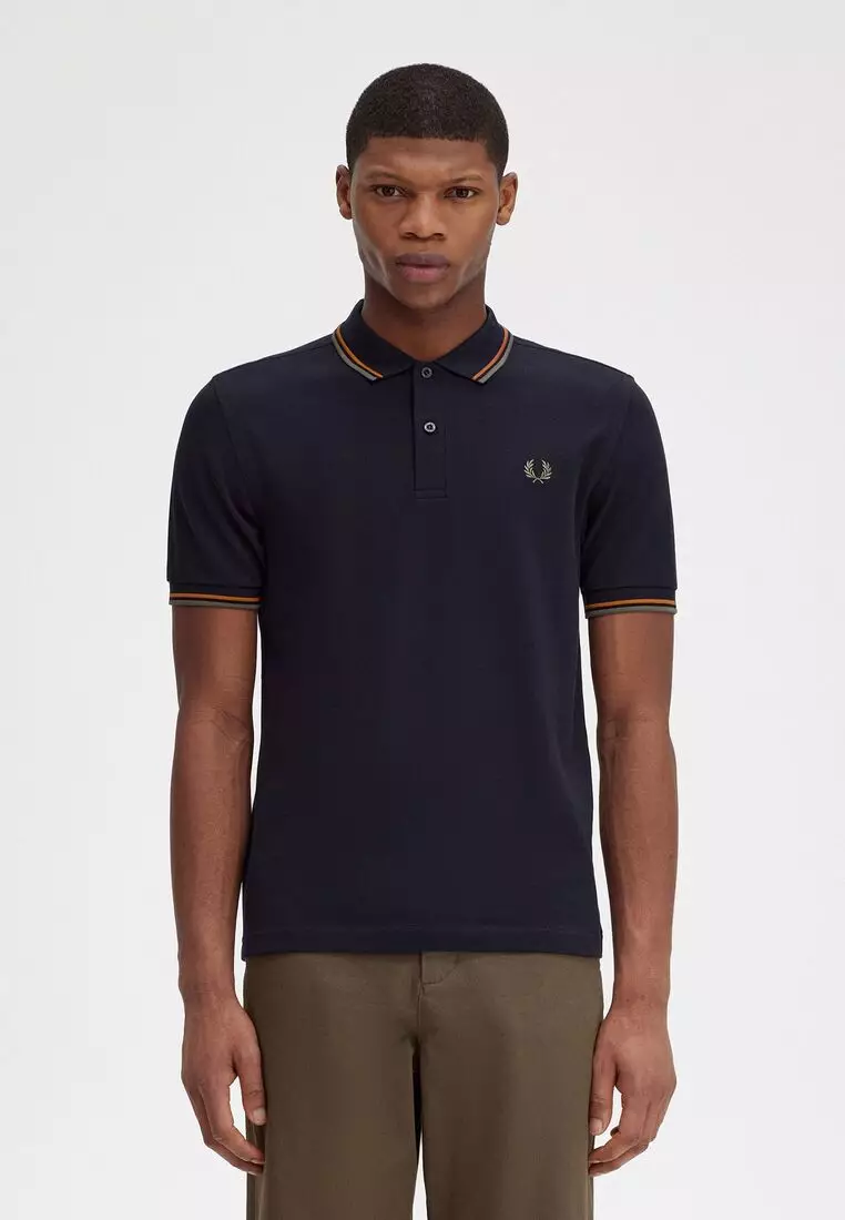 Buy Fred Perry Fred Perry M3600 Twin Tipped Fred Perry Shirt (Navy