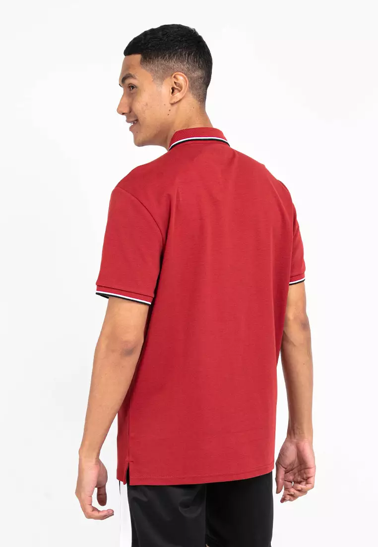Forest Premium Weight Cotton Polo Tee 220gsm Interlock Knitted Polo T Shirt | 23761-58BrickRed