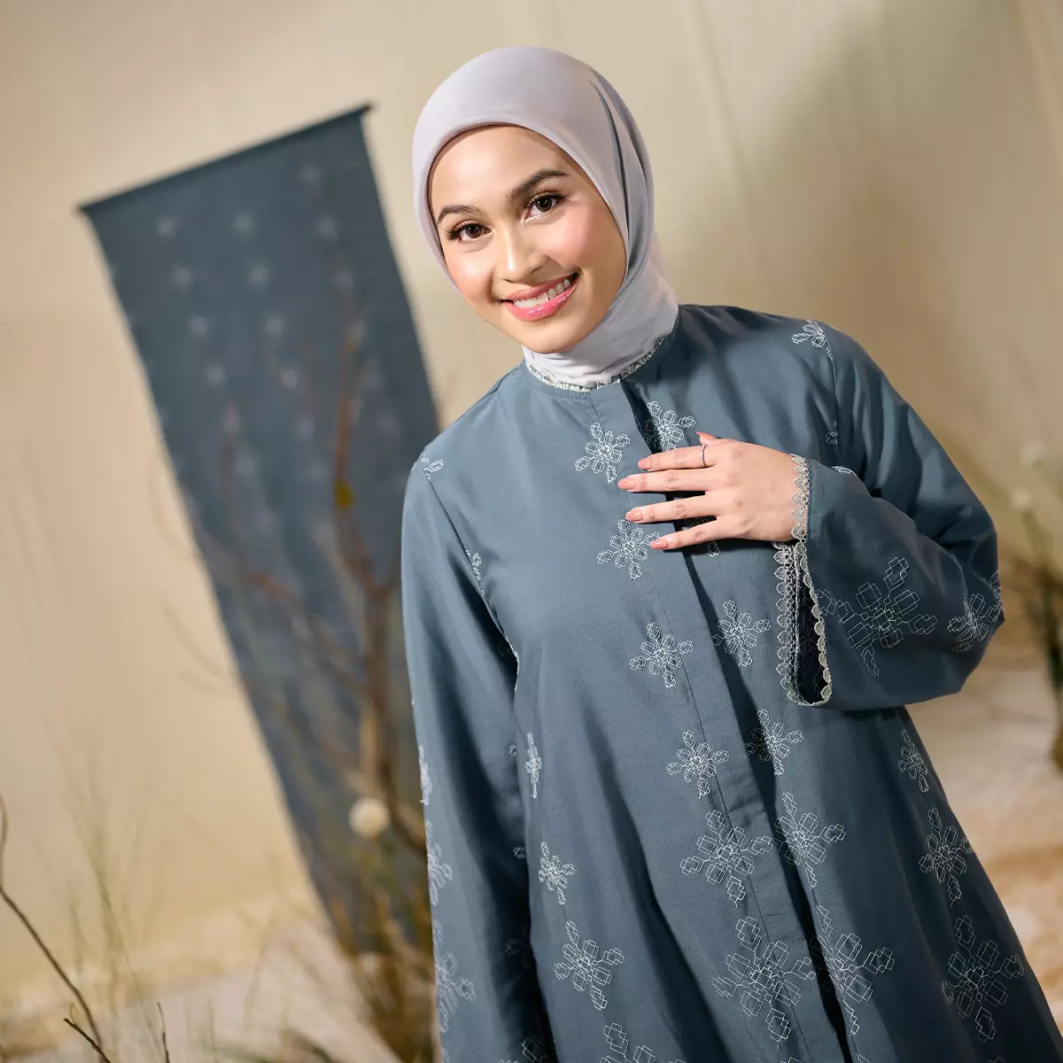 [Raya Collection] ZM Zaskia Mecca - Bayura Dark Grey | Gamis Wanita | Jejak Teduh Ruma | Koleksi Ramadhan Series