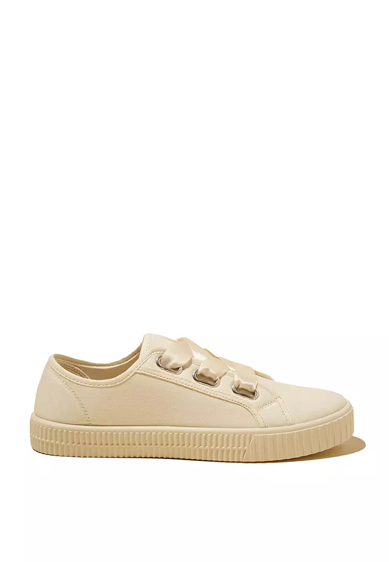 Discount on Rubi  shoes - SKU: Poppy Ribbon Lace Up Plimsolls