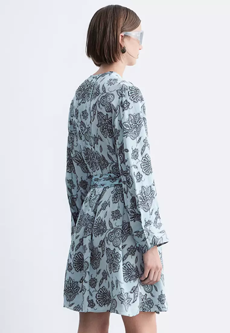 Floral Wrap Mini Dress