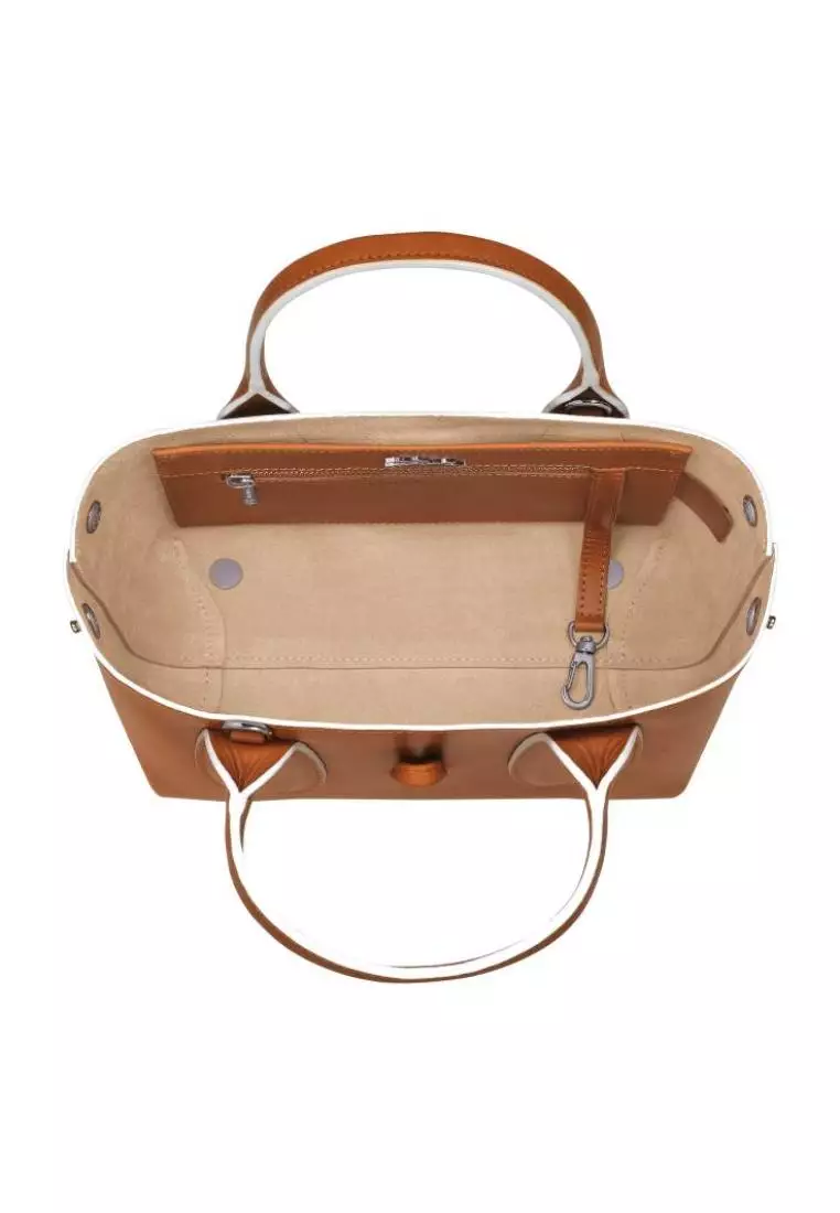 Longchamp Roseau S Handbag Leather Cognac