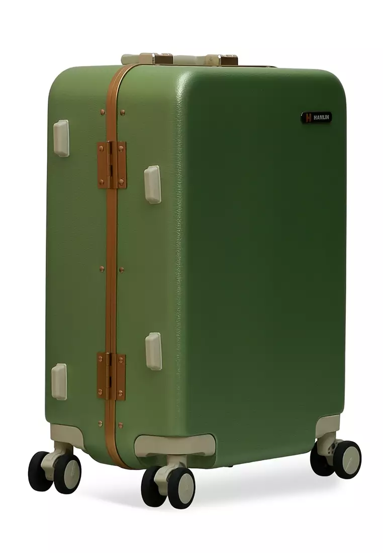 Carlton Tas Koper Alumunium Frame Size 20 Inch Travel Bag Unisex Large Compartment TSA Lock Material Polycarbonate ORIGINAL - Matcha