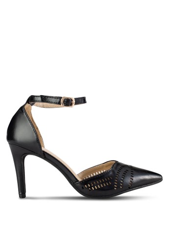Play! Laser Cut Ankle Strap Heels