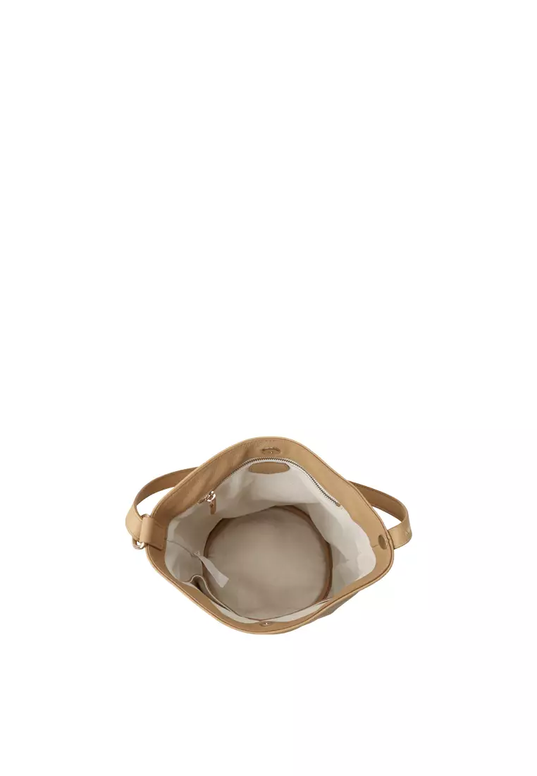 ORUKAMI Convertible Soft Bucket Bag - Toffee