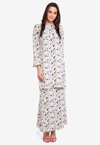Kurung Modern from Gene Martino in White