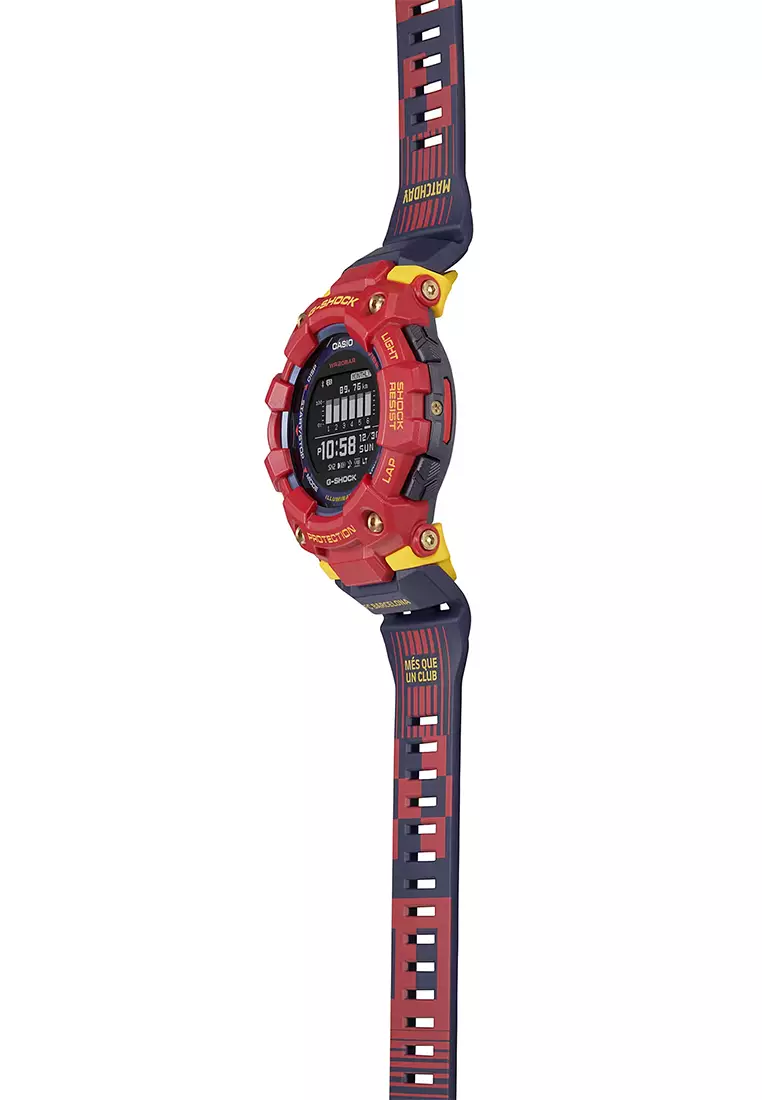 Casio G-Shock Limited Barcelona - Jam Tangan Digital Pria - Resin Strap - GBD-100BAR-4DR