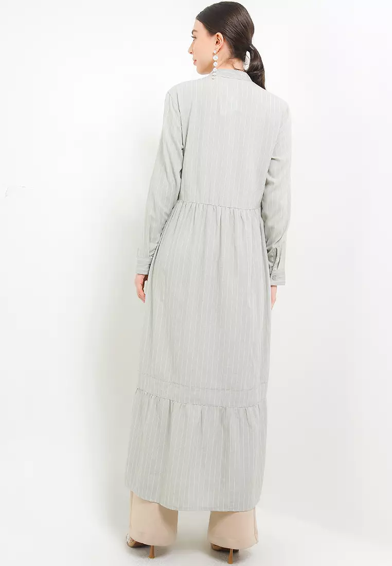 Gamis Couple Keluarga Motif Stripe - Ayunina Blouse