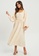 The Fated beige Floreto Midi Dress 4A41BAAD42816FGS_4