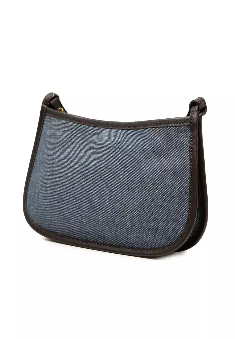Pre-Loved Fendi Denim Pochette Crossbody