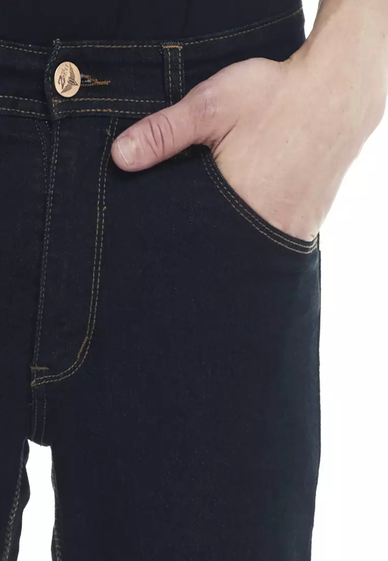 2Nd RED Celana Jeans Pria Slim Fit Eternity Black ZA133260