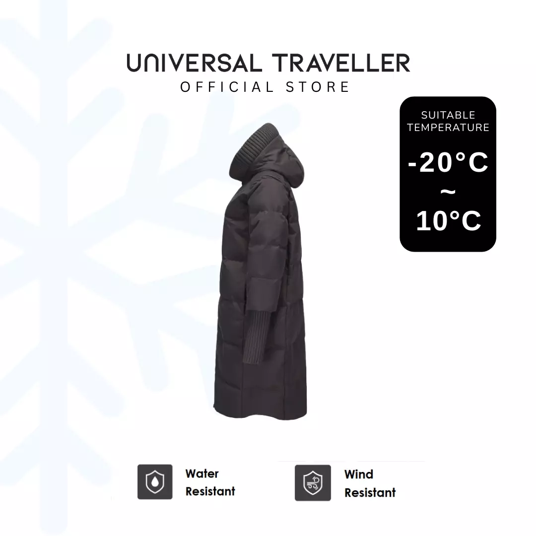 Universal Traveller BOXY DOWN JACKET WITH CHUNKY RIB  DJW24017