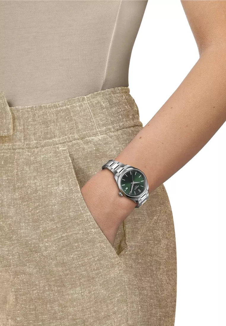 Tissot PR 100 34mm Green Dial Stainless Steel Band Quartz Watch T1502101109100