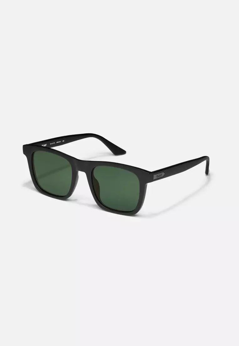 Flip Side Sunglasses - Matte Black/Green Polarized