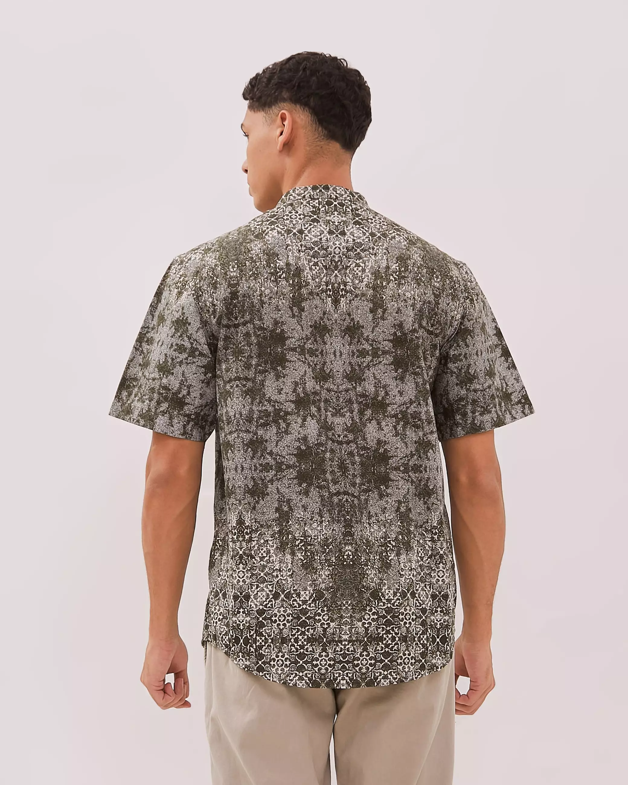 AMK Kemeja Koko Pria Lengan Pendek KK Sabyah Ss Olive