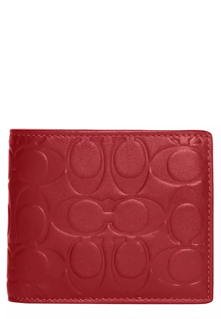 Red coach discount wallets for women