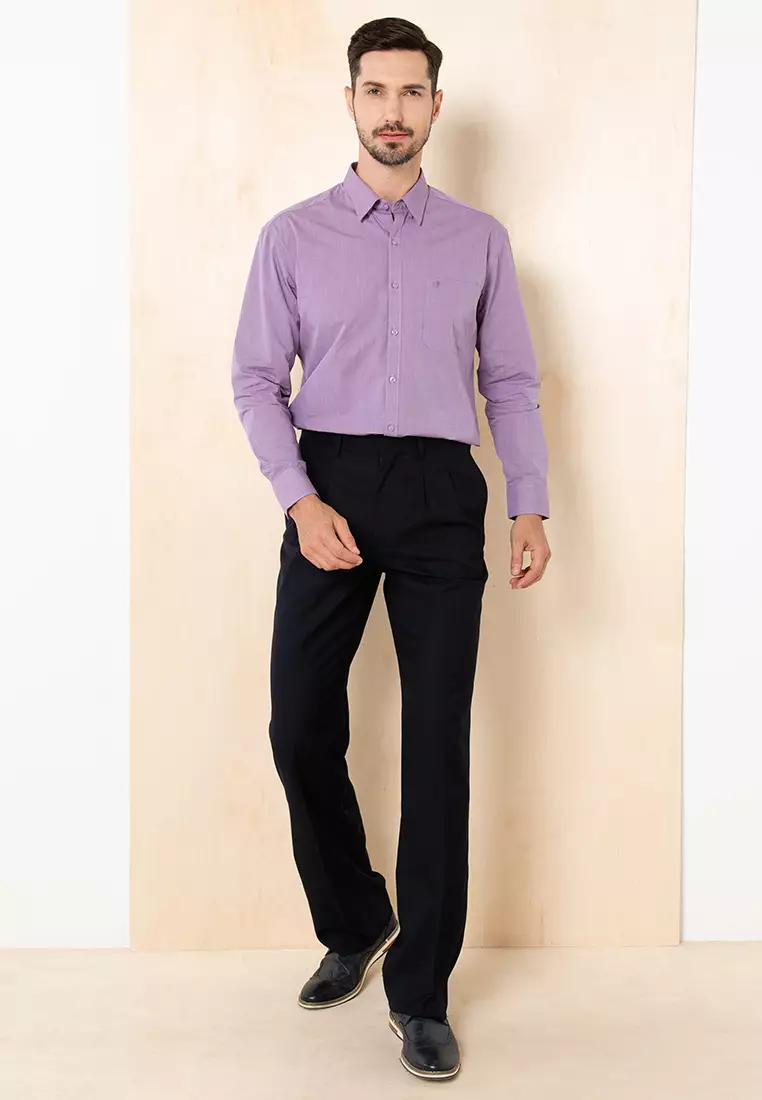 Men's Long Sleeve Plain Business Shirt - Rl50001d221
