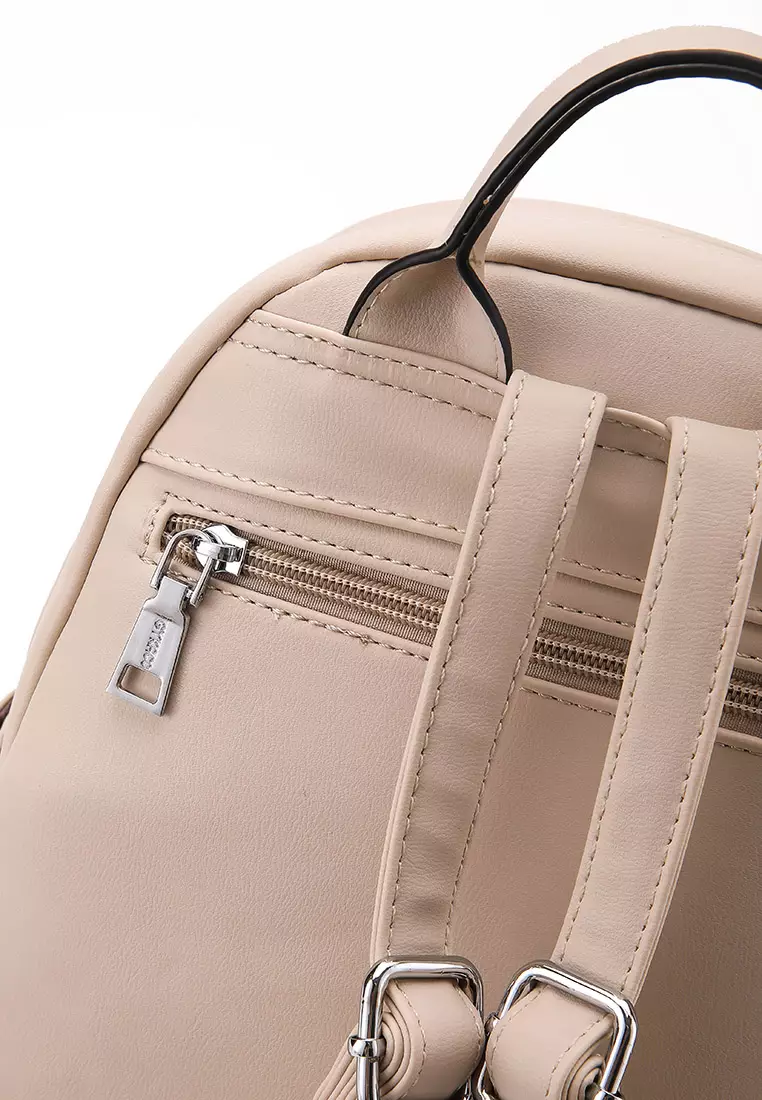 GYKACO LEIKA Beige - Tas Ransel Wanita - Fashion Backpack (IMPORT)