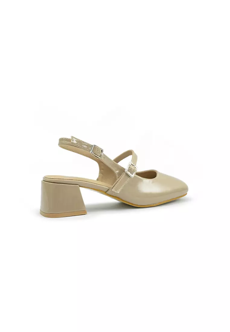 Women's Heeled Sandals LY 29112 Taupe C74