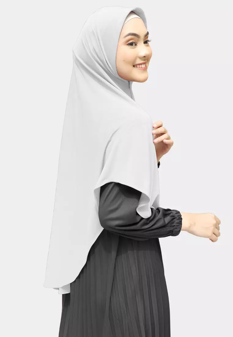 Cotton Bee - Haniya Bergo Instan | Hijab Instan | Bergo Wudhu - Broken White