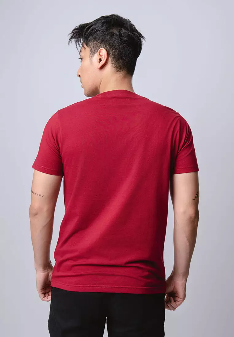 T-Shirt Minimal Logo Dark Red