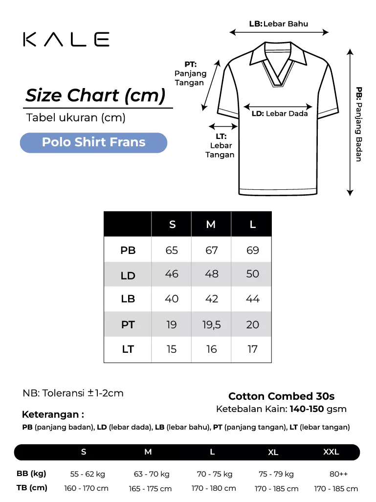 Kale Frans Brown / Polo Shirt rajut premium berbahan dasar cotton wool