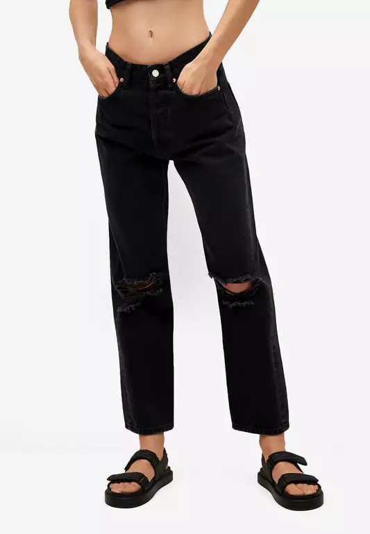 High Waist Straight Jeans
