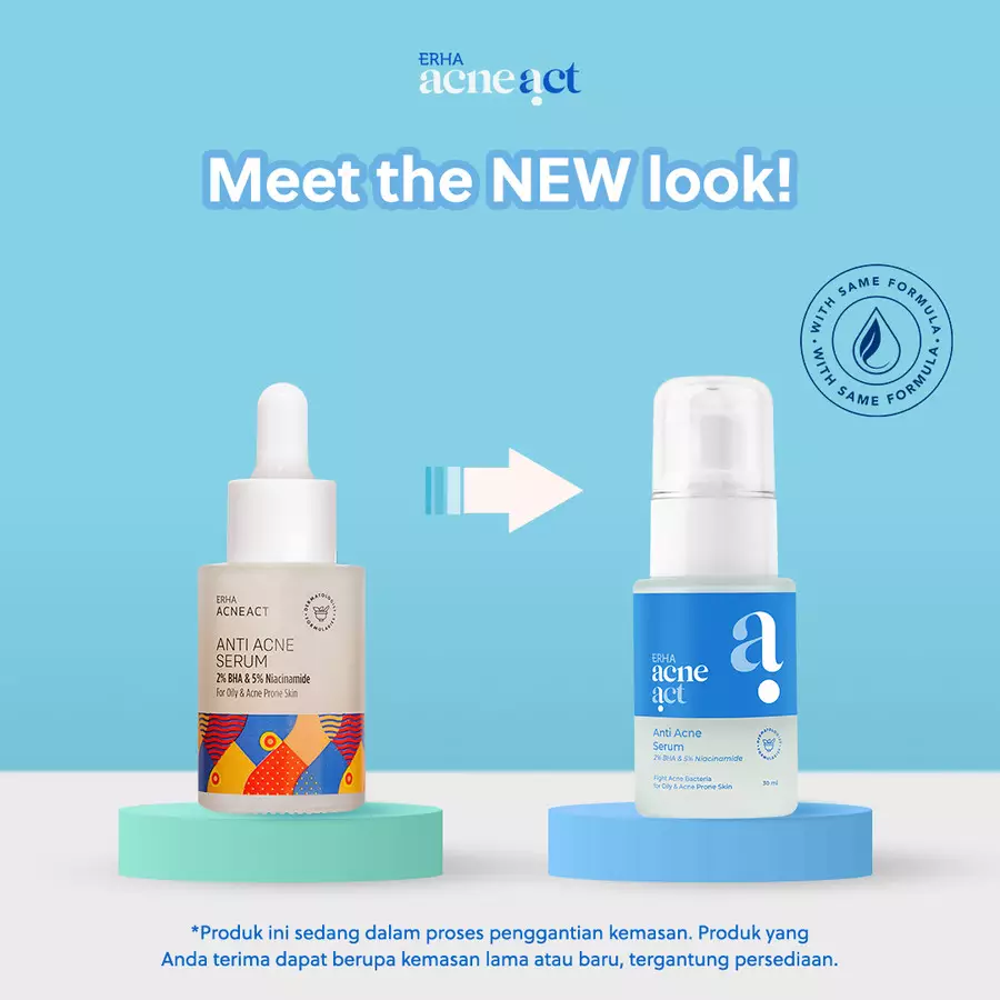 ERHA Acneact Anti Acne Serum 30ml - Serum Kulit Minyak dan Jerawat | Salicylic Acid | Niacinamide