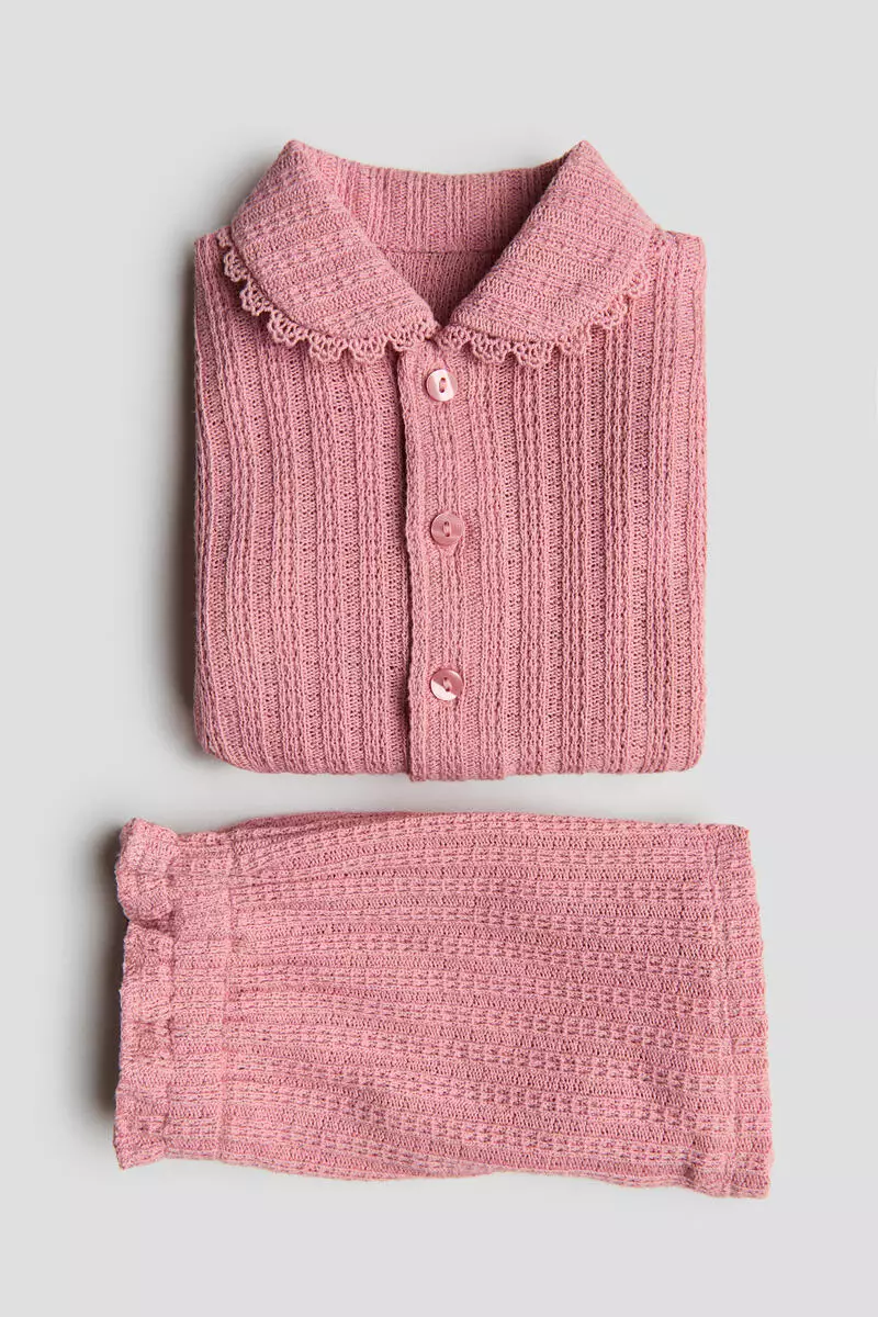 2-piece pointelle-knit set