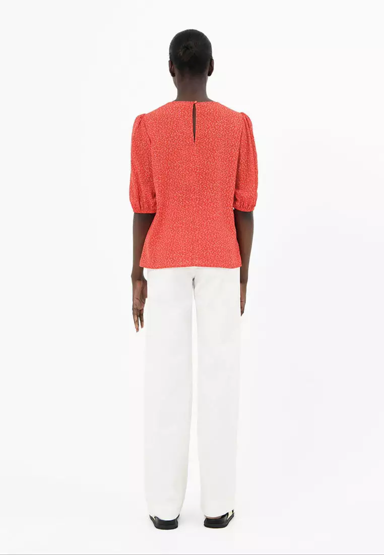 Kew Red Printed Blouse