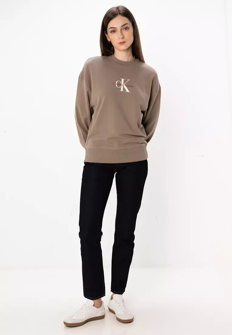 Calvin klein monogram crew neck sale