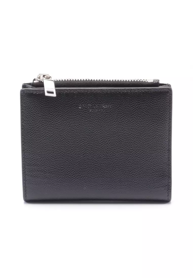 Saint Laurent Black Leather Bifold Wallet Saint Laurent Paris