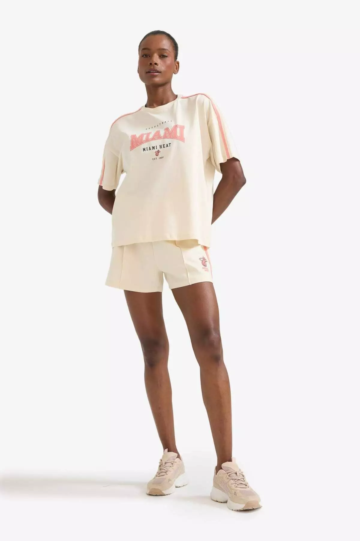 Defactofit Nba Miami Heat Standard Fit Short Leg Shorts E3834Ax25Sm