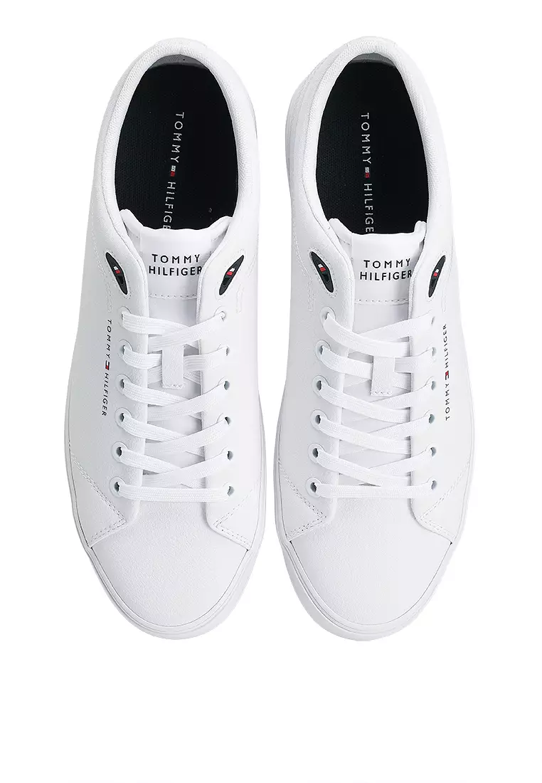 Lace-Up Trainers With Leather - Tommy Mainline