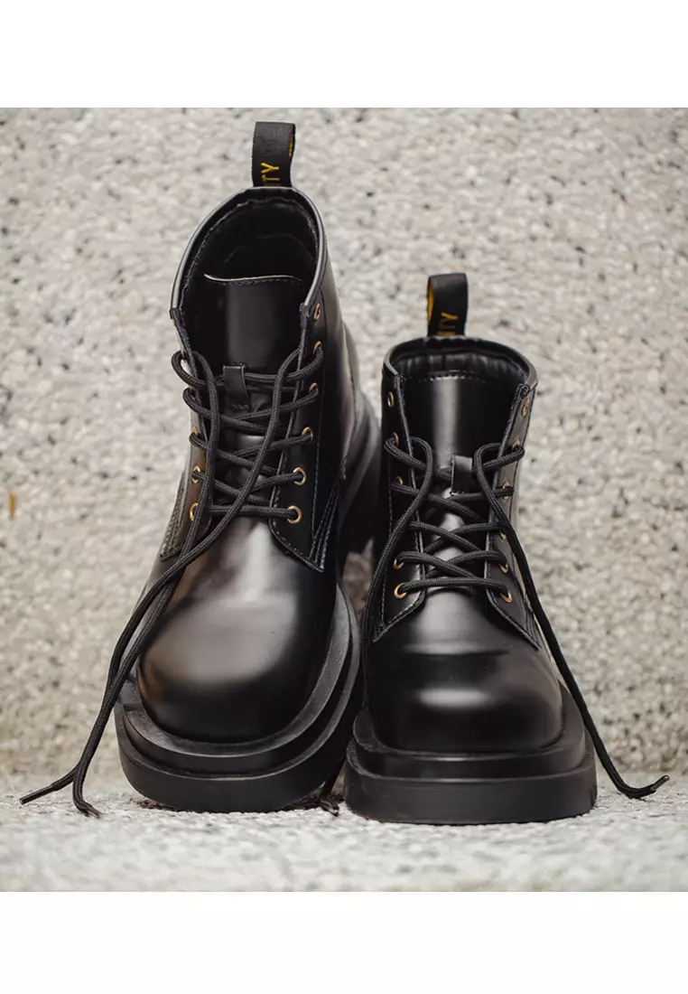 High Top Leather Lace up Boots CQ2103002