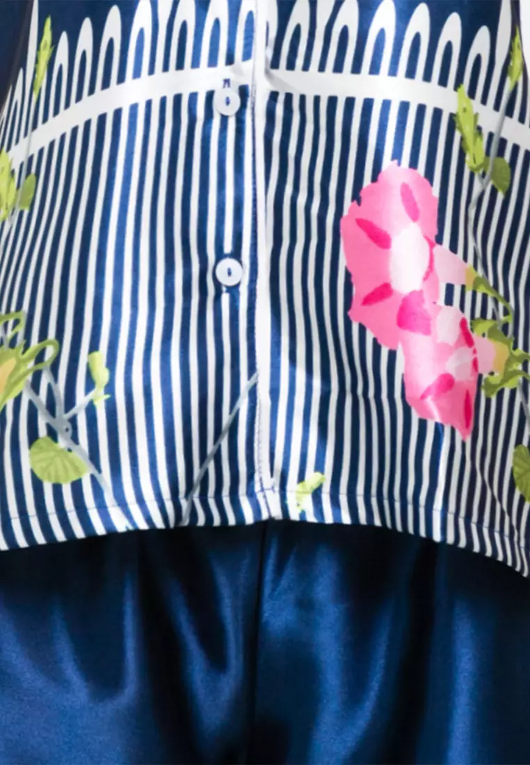 Pyjama Pijama Satin Silk Short Sleeve Short Pants Sleepwear