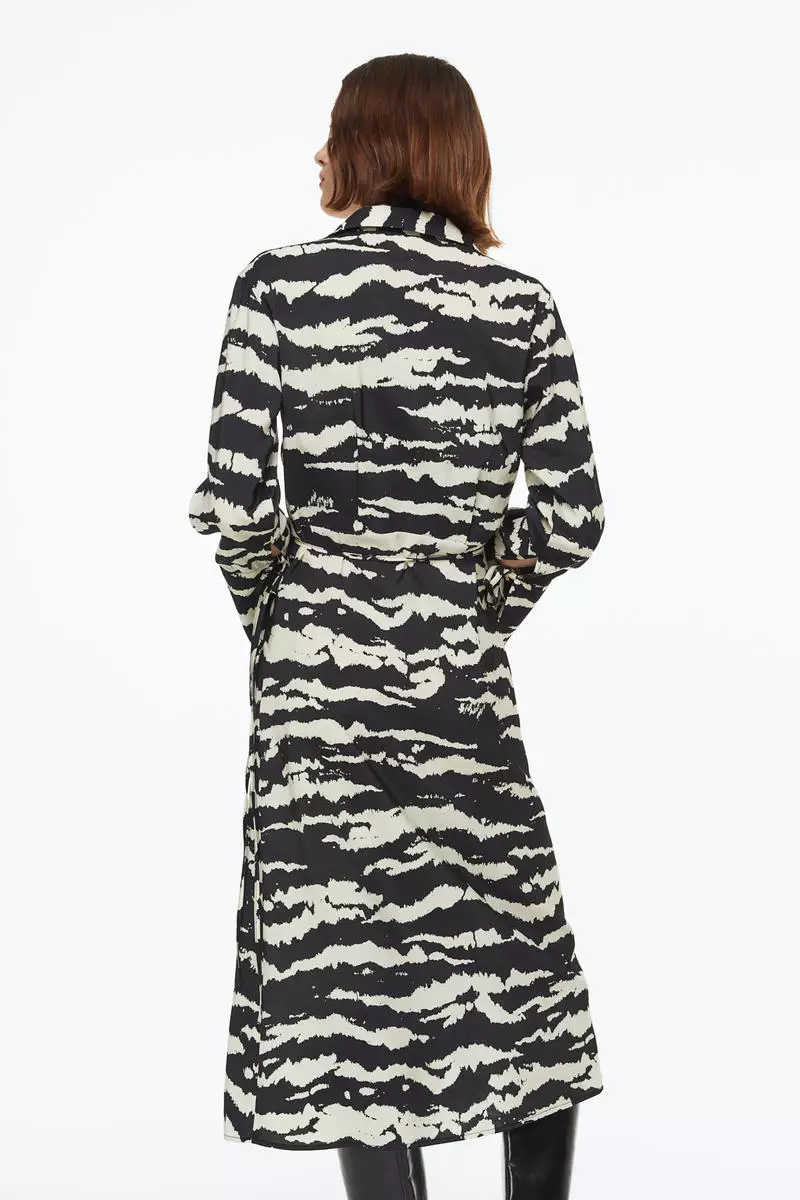 Collared wrap dress