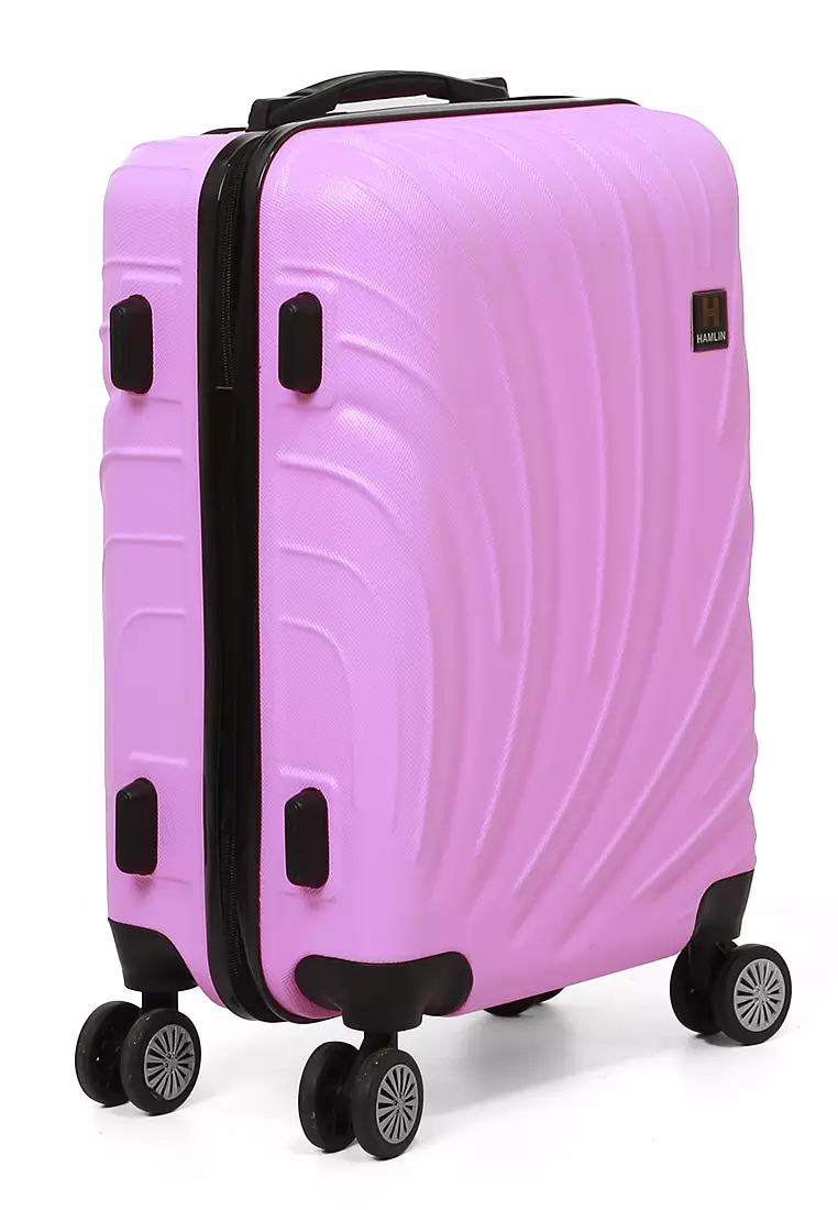Carlton Tas Koper Unisex Size 20 Inch Travel Luggage Large Compartment Material Fiber ABS ORIGINAL - Pink