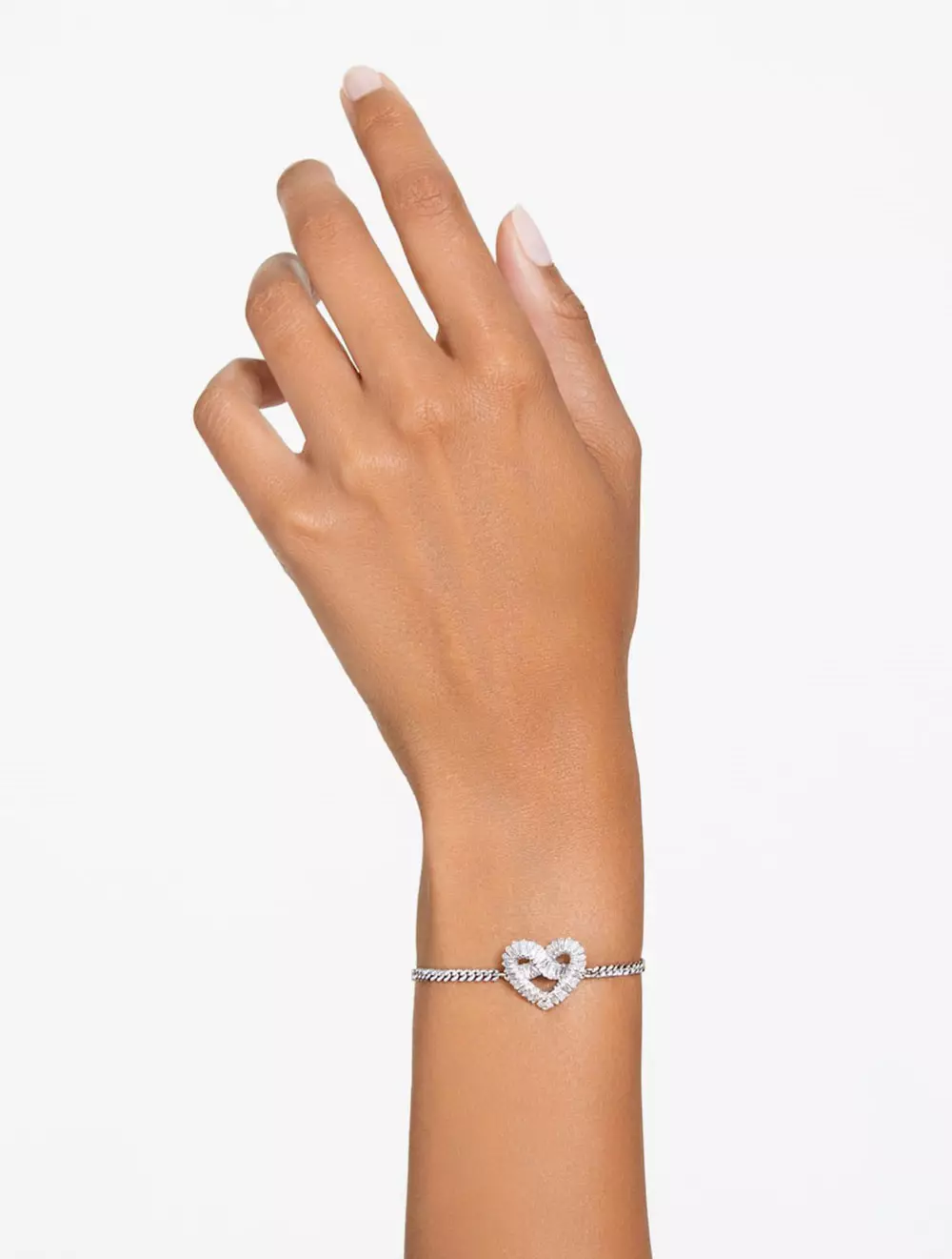 Matrix Bracelet, Heart, White, Rhodium Plated - White