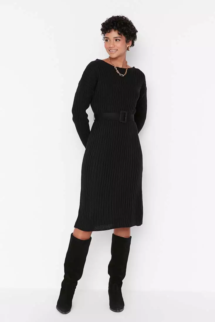 Belted Knit Dress