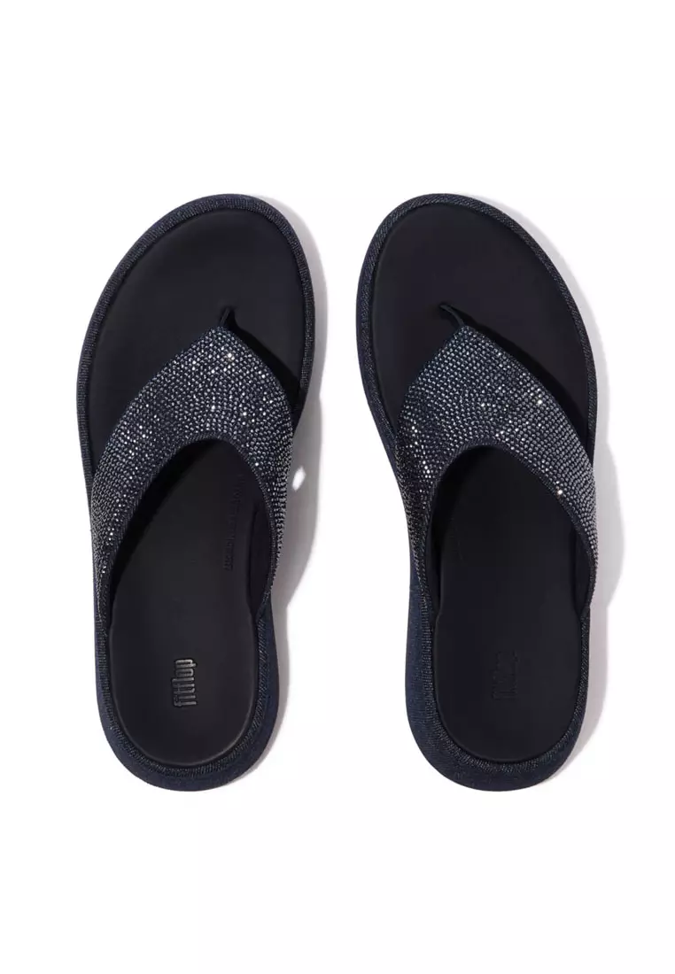 F-MODE Women's Denim Toe-Post Sandals - Dark Denim (A2V-D71)