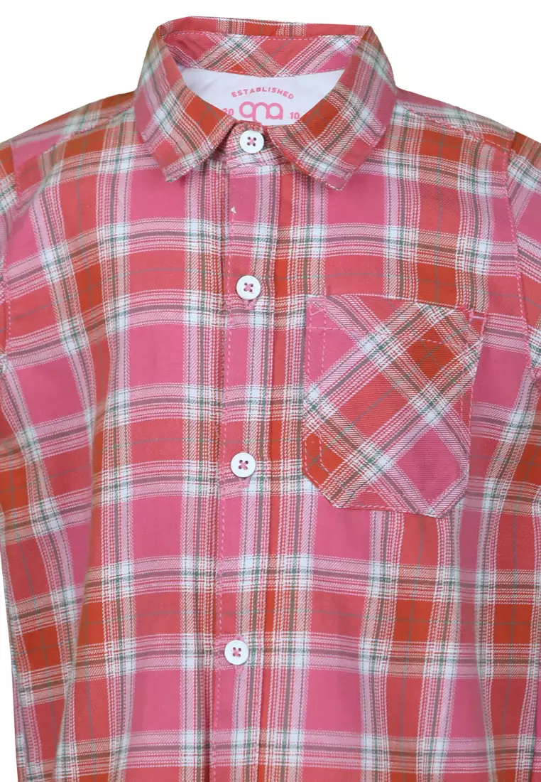 Qna Boy Afreen Kemeja Anak Multi Color Motif Kotak