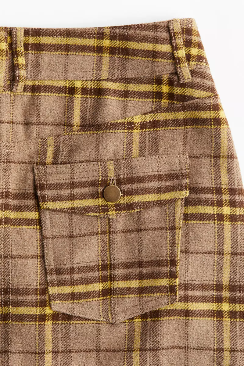 Brushed-finish mini skirt