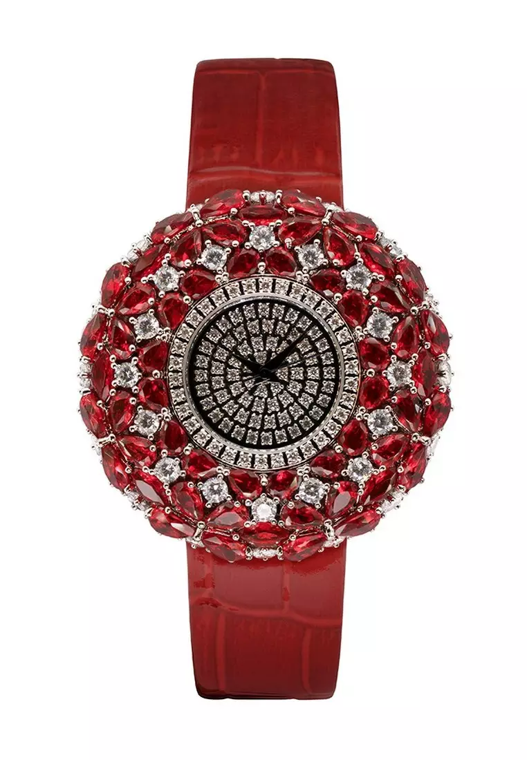 Macaron Fashion Watch in Red for Women