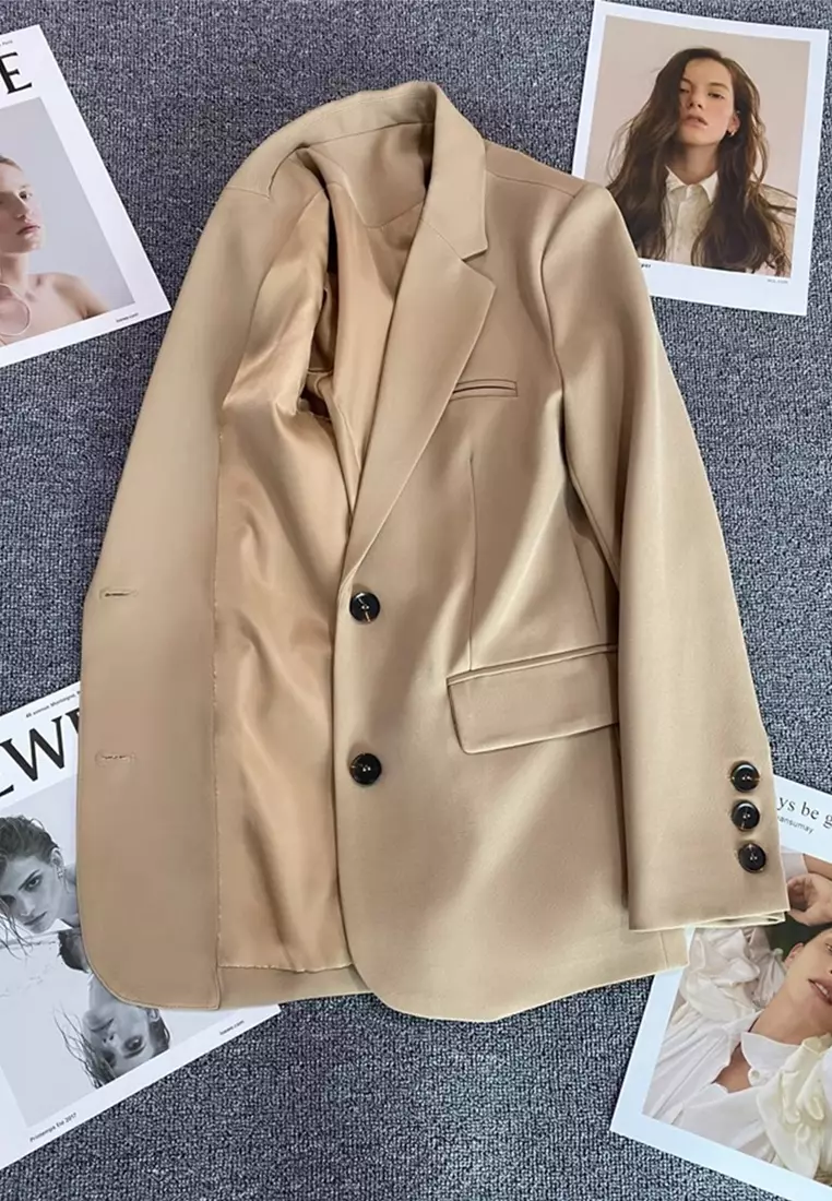 2025 Autumn Korean Style New Loose Straight Jacket CA25102418BW