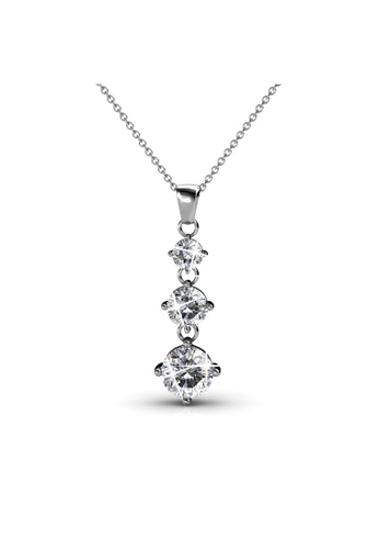 Her Jewellery silver Elise Pendant -  Made with premium grade crystals from Austria HE210AC05IGCSG_1