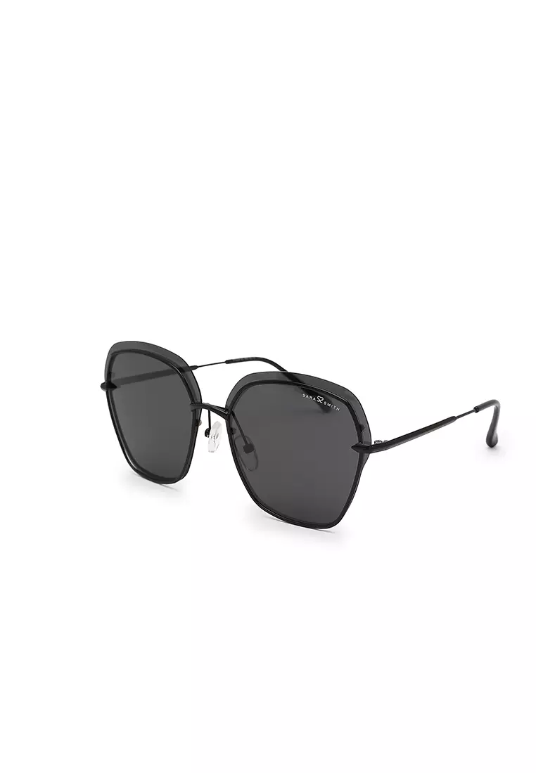 Unisex Polarized Square Sunglasses - Matte Black
