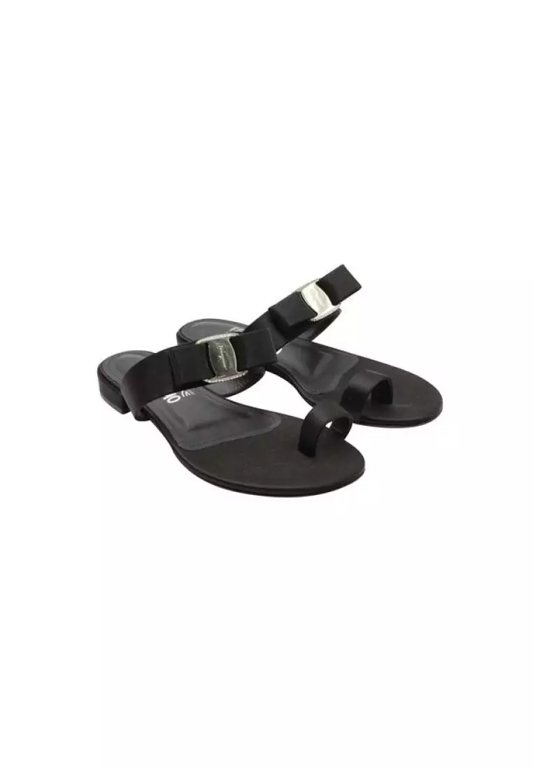 Buy Salvatore Ferragamo Pre Loved SALVATORE FERRAGAMO Black Satin